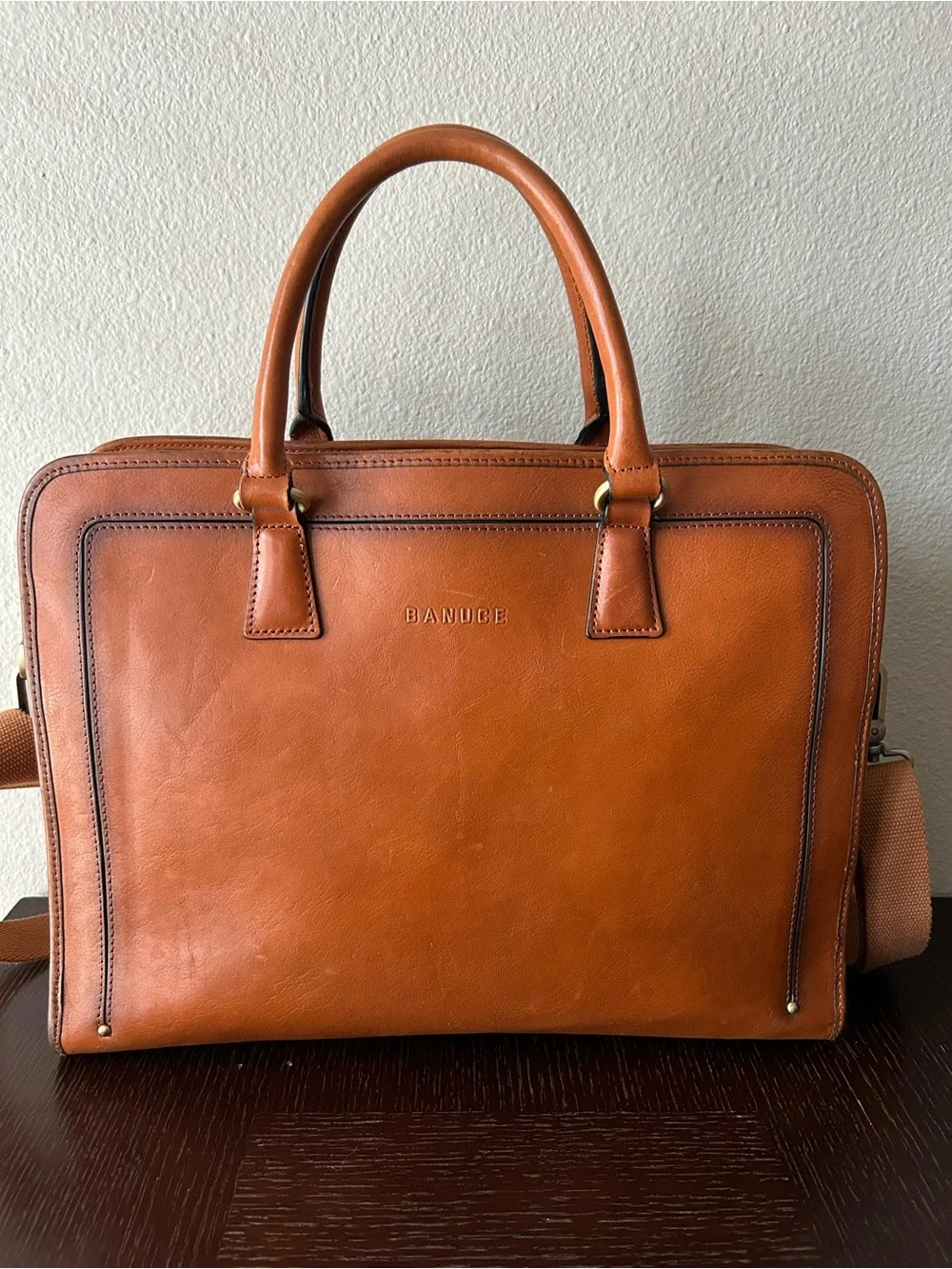 Banuce Italian Chest Nuts Full Grain Leather Multi-purpose Briefcase for Women